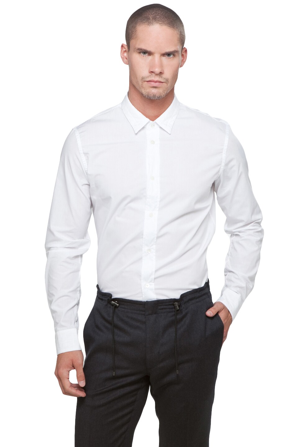 Image 1 of Viktor & Rolf Poplin Slim Fit Shirt in White