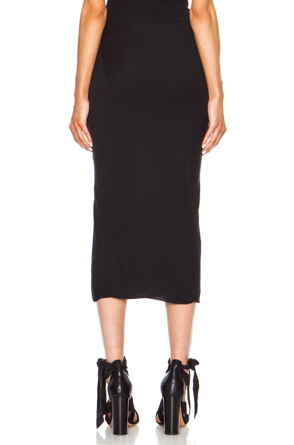 Vince Seamed Wrap Modal-Blend Skirt in Black | FWRD