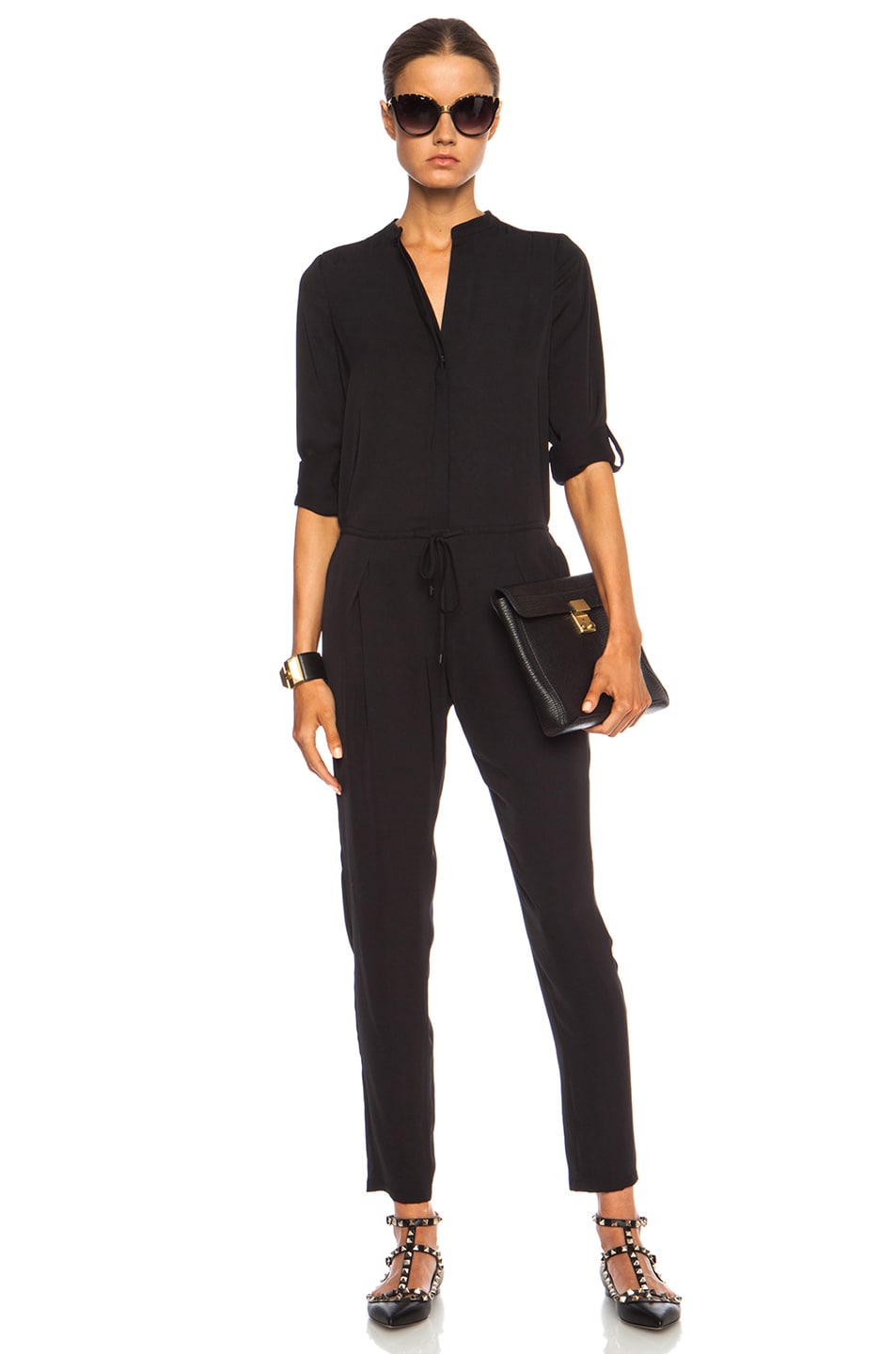 Image 1 of Vince Poly Jumpsuit in Black