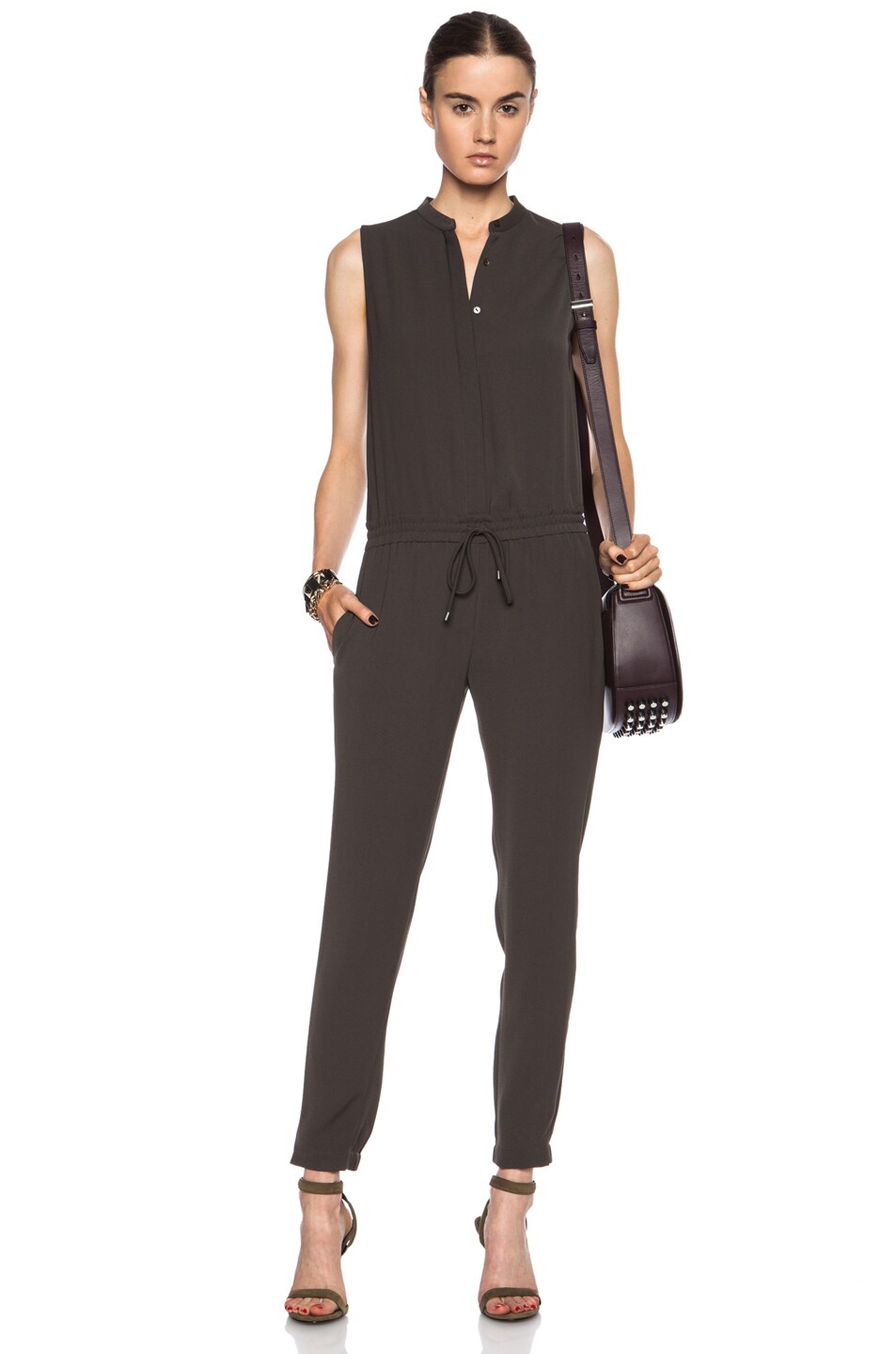 Image 1 of Vince Poly Jumpsuit in Palm