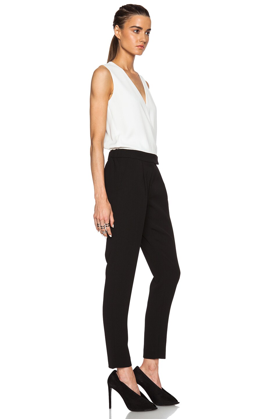 Vince Colorblock Jumpsuit in Black & Off White | FWRD
