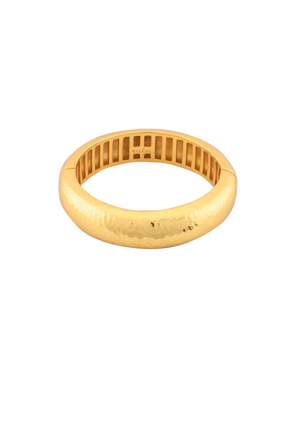 Domed Small Bangle Bracelet in Metallic Gold