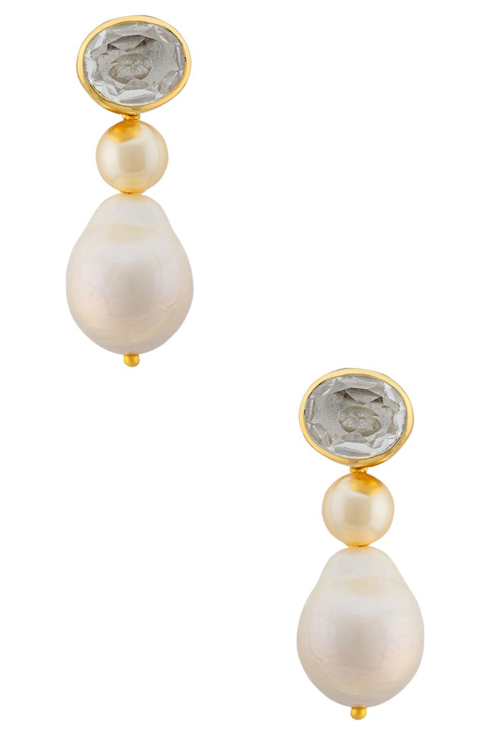Luminous Earrings in Metallic Gold