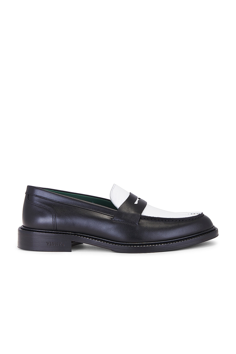 Image 1 of Vinny's Townee Two Tone Penny Loafer in Leather Black