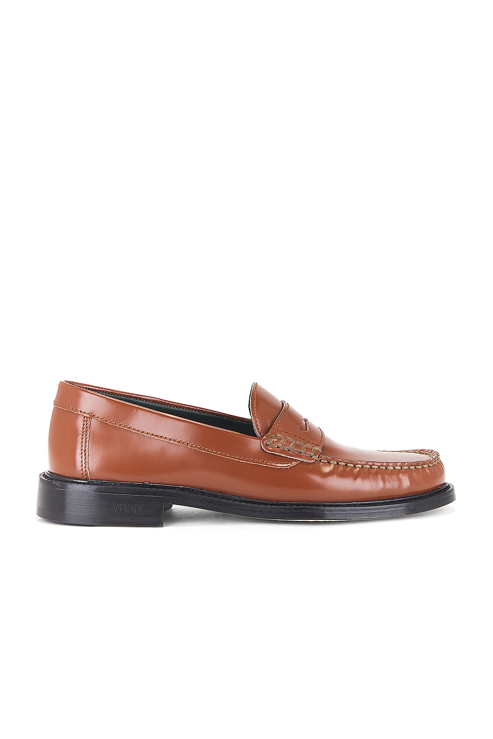Image 1 of Vinny's Yardee Mocassin Loafer in Polido Leather Cognac