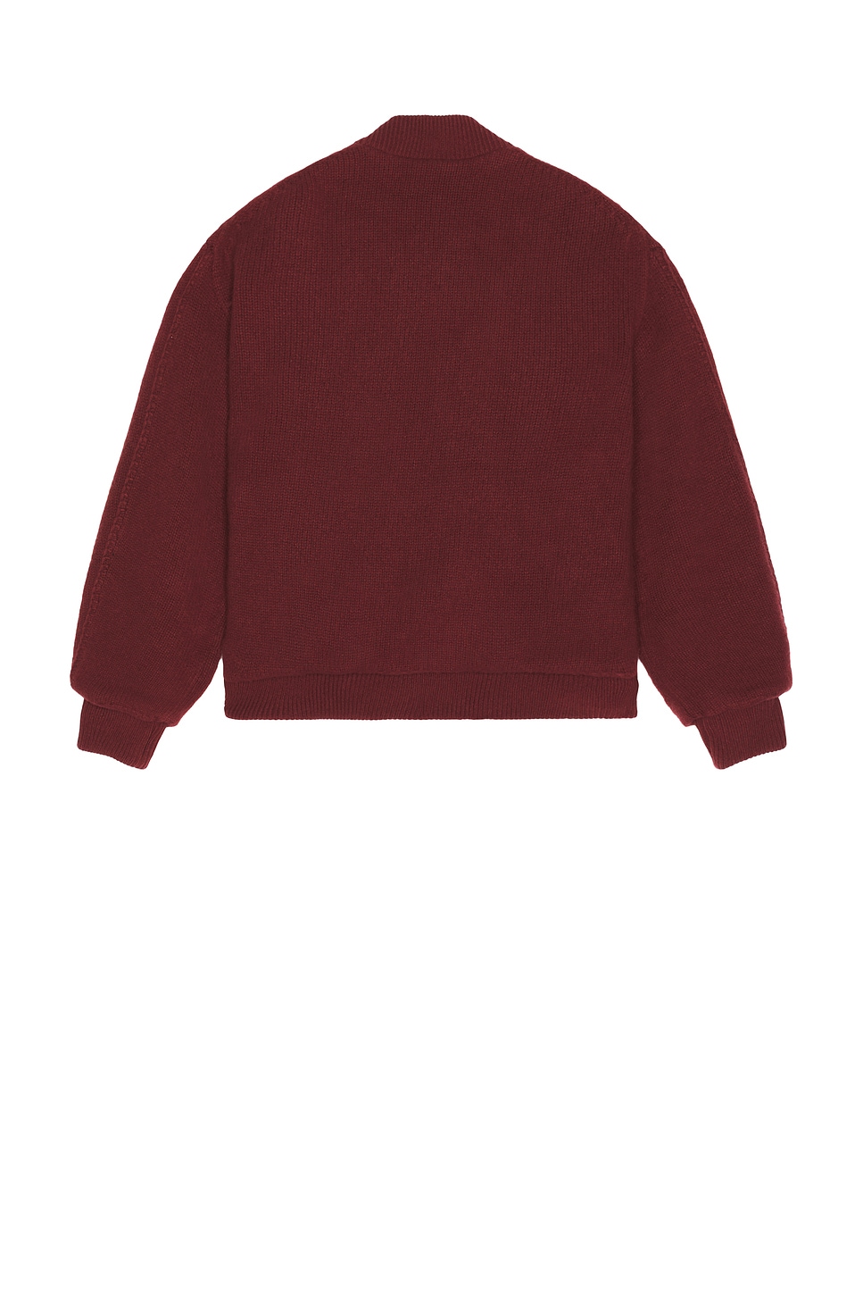 Vowels Knitted Bomber Jacket In Red