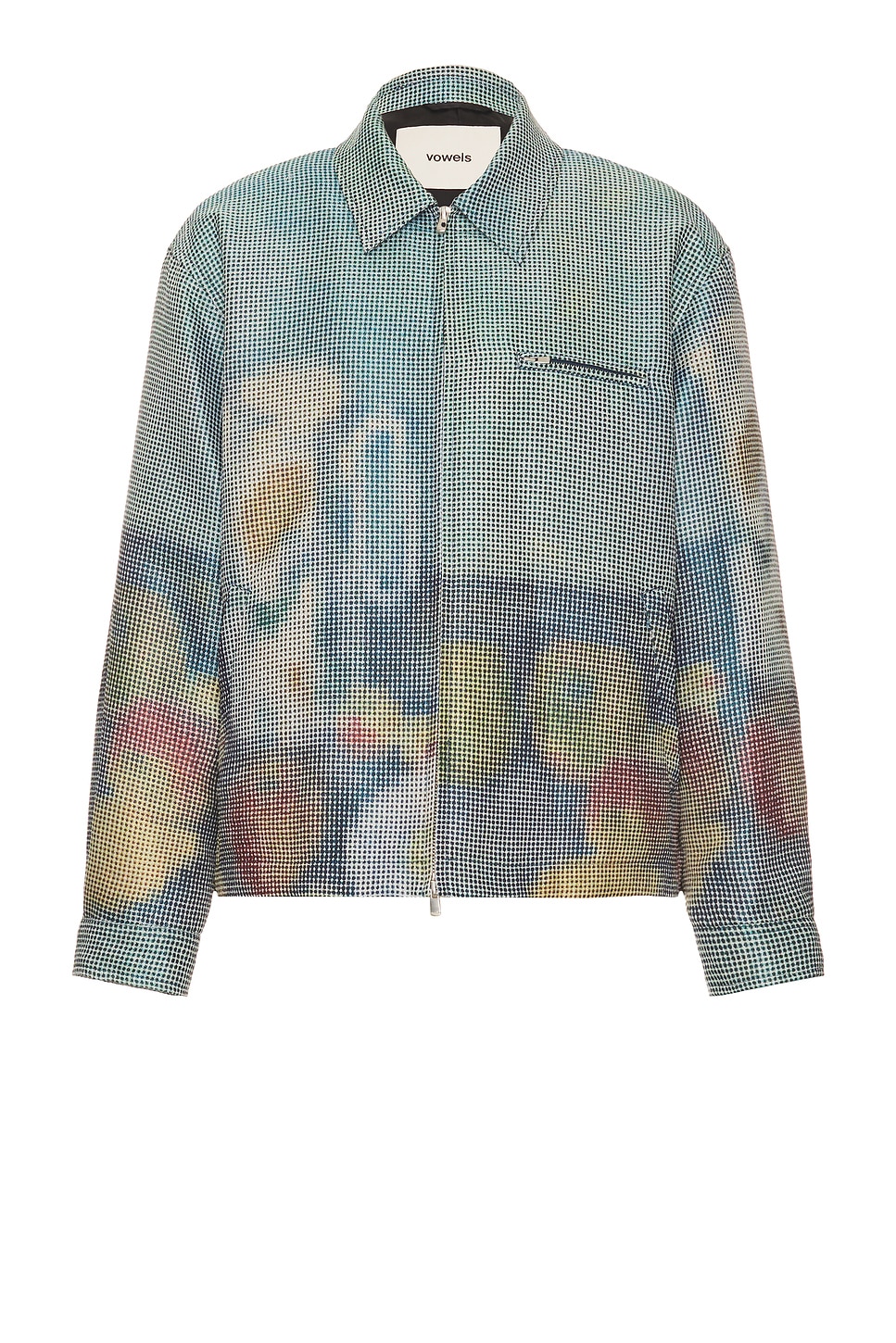 Image 1 of vowels Abstract Fruit Zip Up Work Jacket in Paul