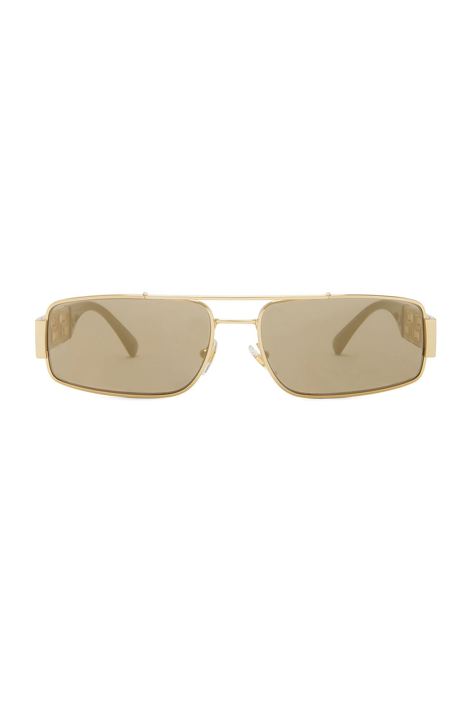 Small Oval Frame Sunglasses in Metallic Gold