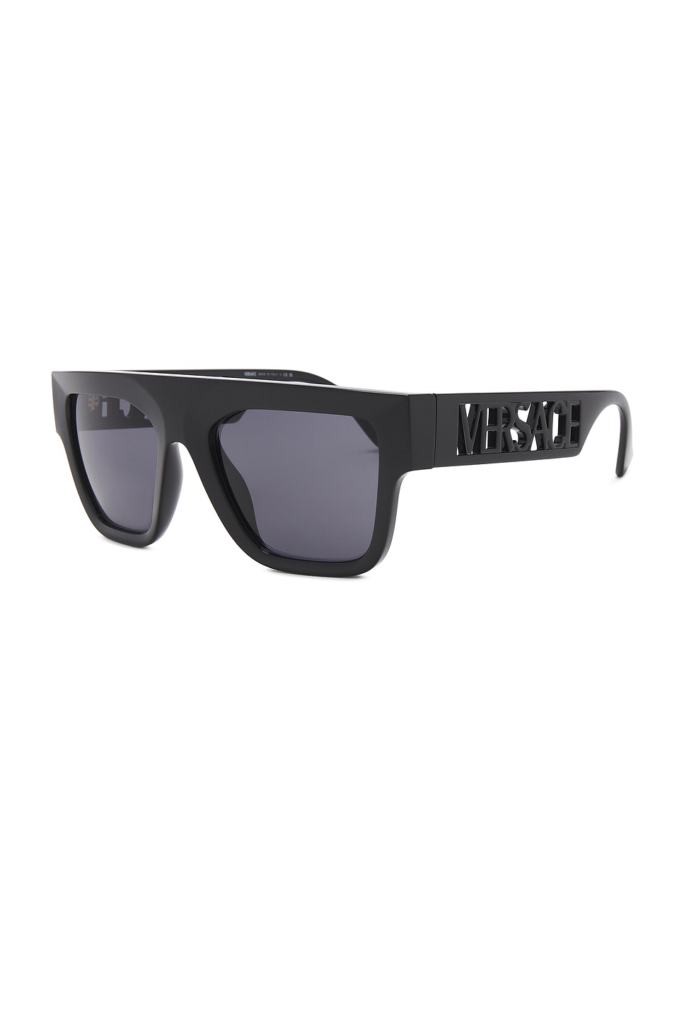 Shop Versace Rectangle Sunglasses In Black