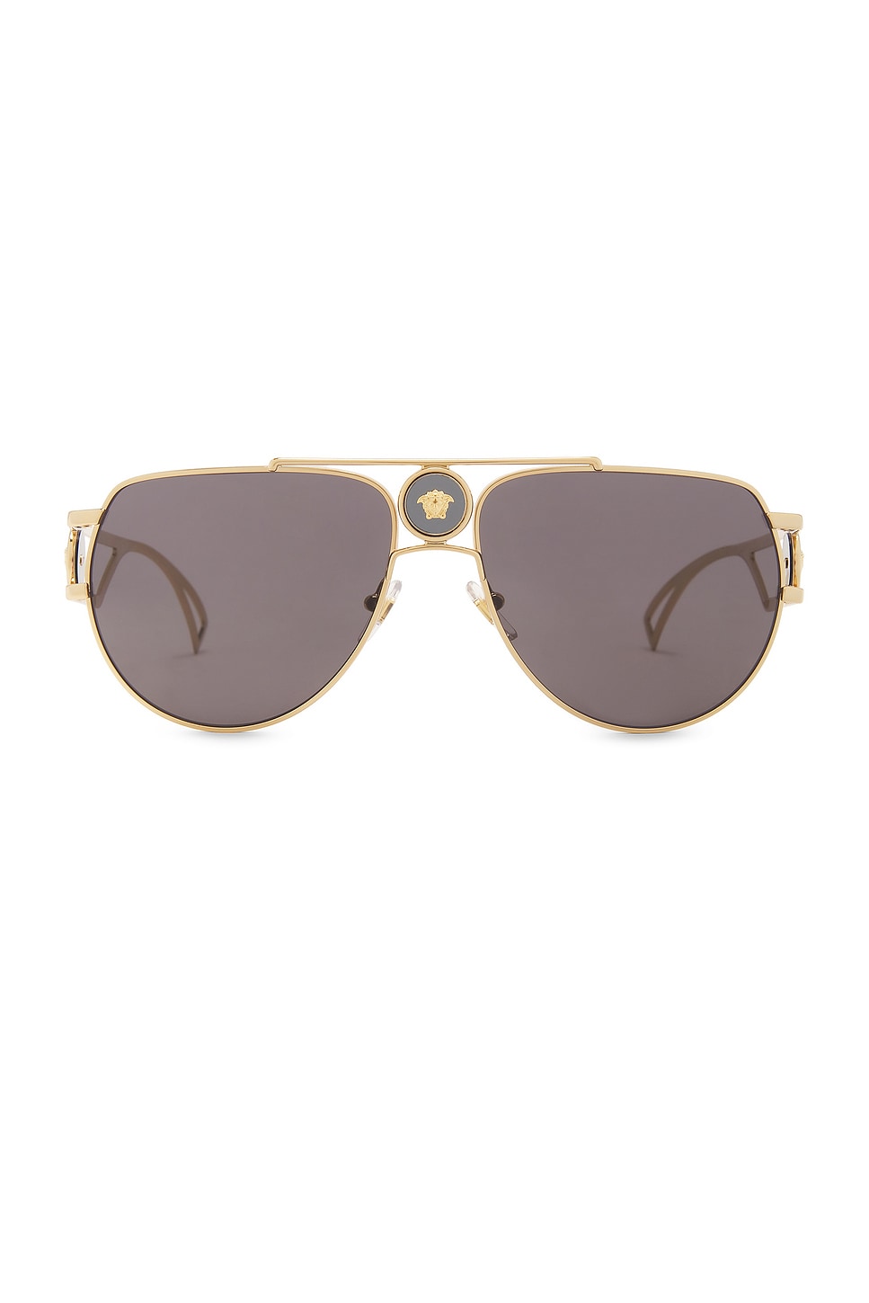 Shop Versace Pilot Aviator Sunglasses In Gold