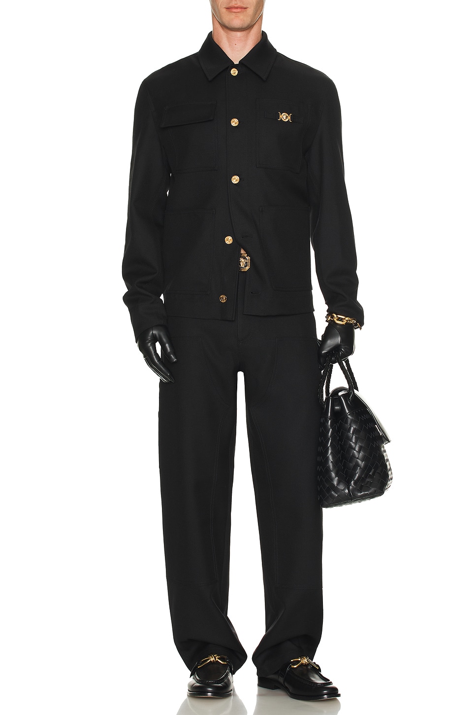 Image 1 of VERSACE Relaxed Jeans in Black