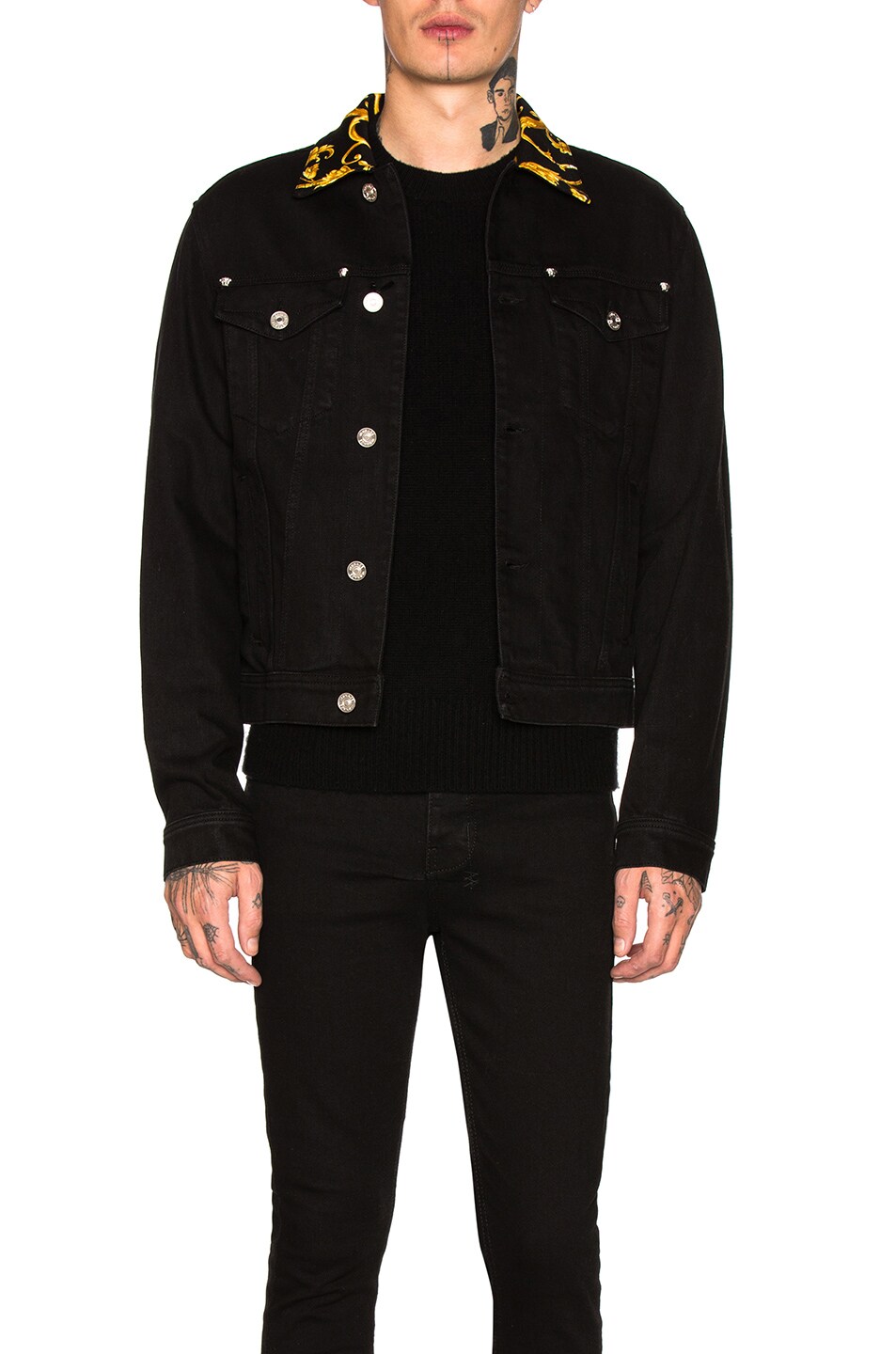 Image 1 of VERSACE Denim Jacket in Black