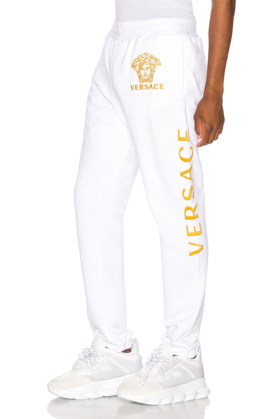 Image 1 of VERSACE Pants in White & Gold