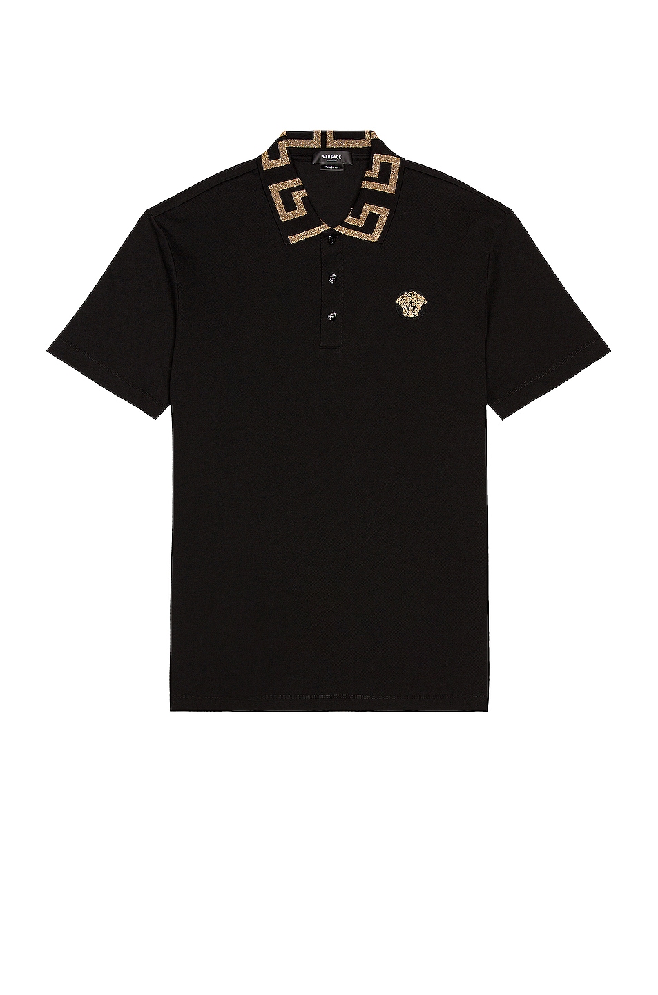Image 1 of VERSACE Taylor Fit Polo in Black