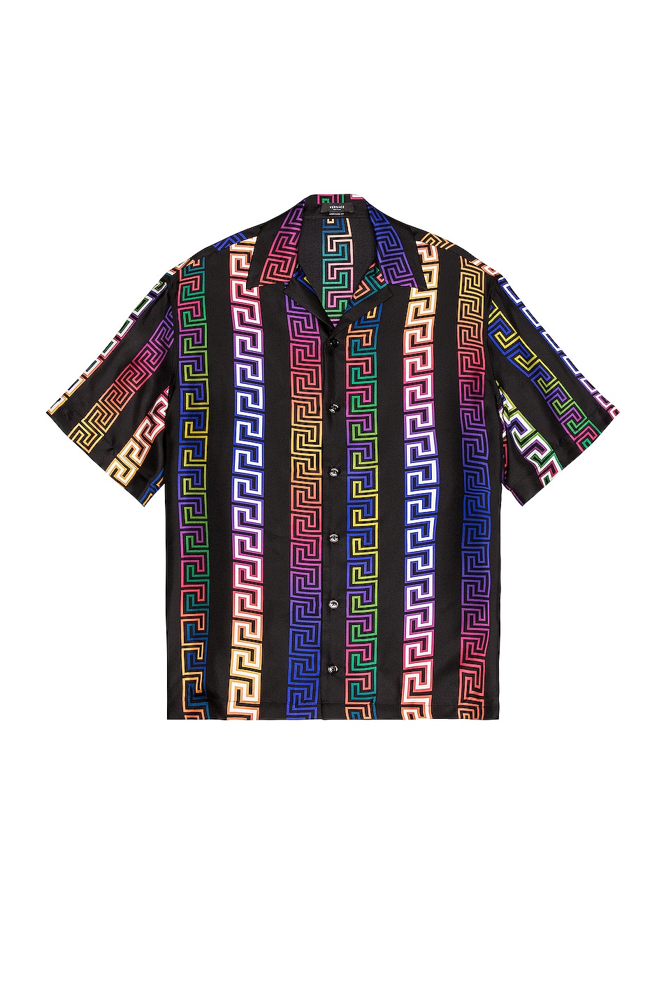 Image 1 of VERSACE Greca Neon All Over Silk Shirt in Multi