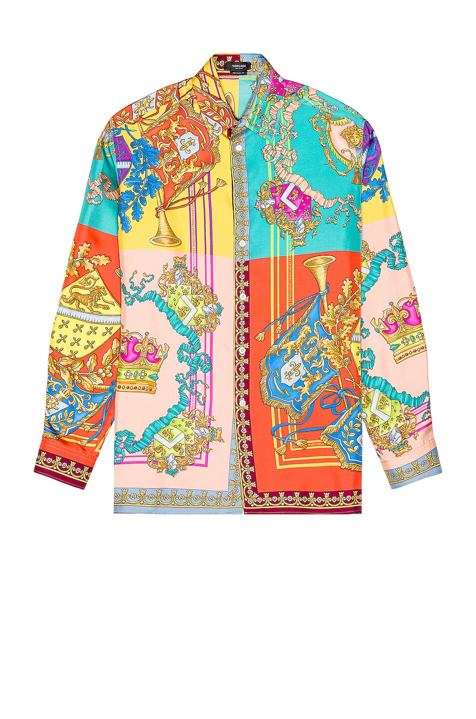 Image 1 of VERSACE Long Sleeve Printed Shirt in Multicolor