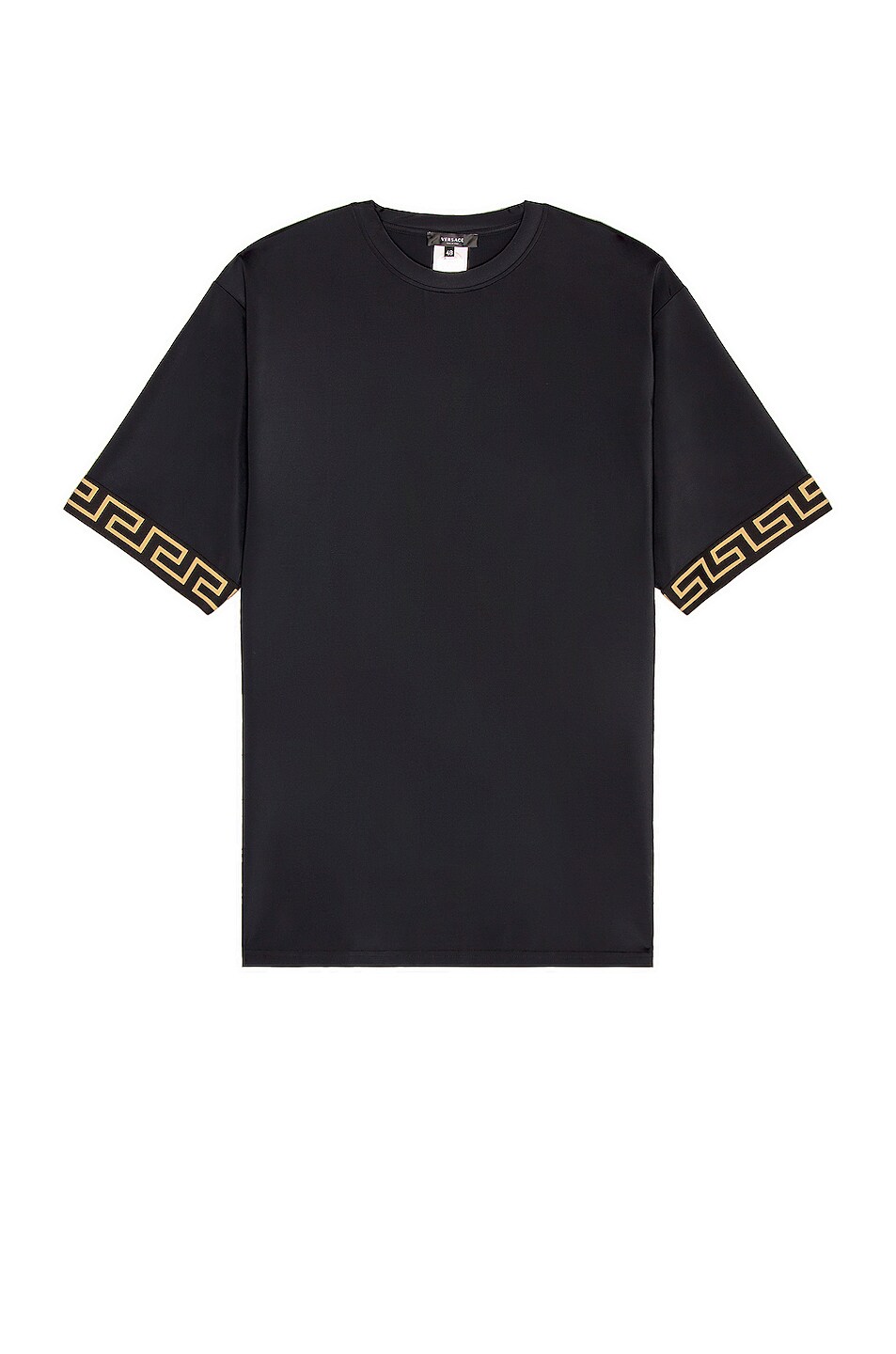 Image 1 of VERSACE Stretch Vita T-Shirt in Nero & Oro