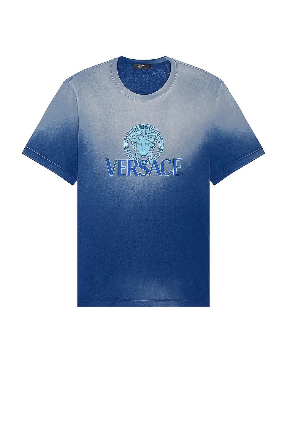 Image 1 of VERSACE Overdye T-shirt in Royal Blue
