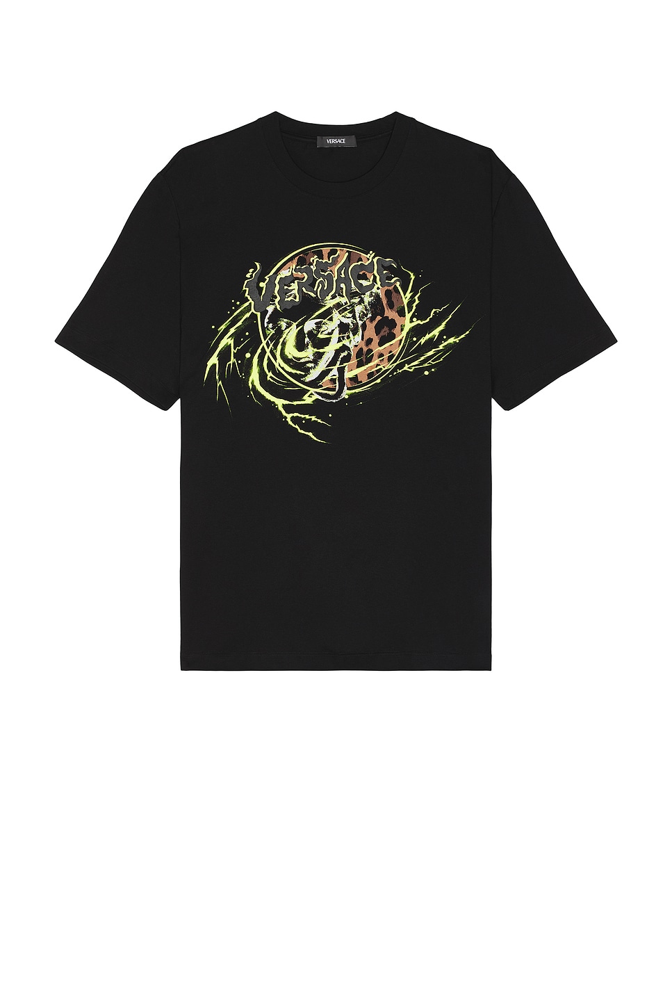 Image 1 of VERSACE Graphic T-Shirt in Black & Stampa