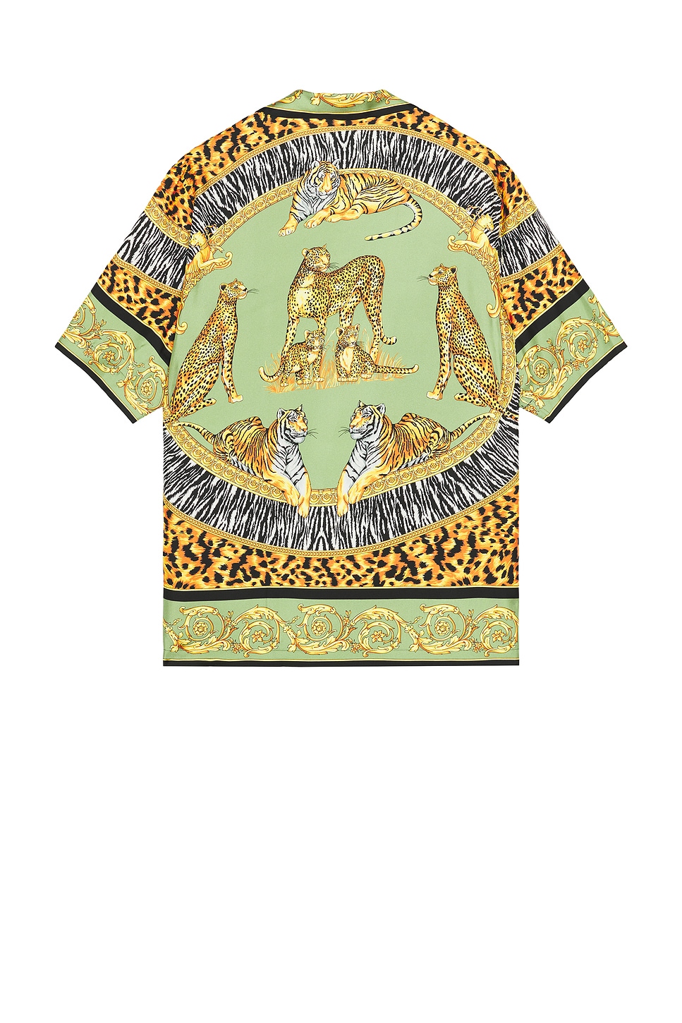 Versace Leopard-print Shirt In Multi