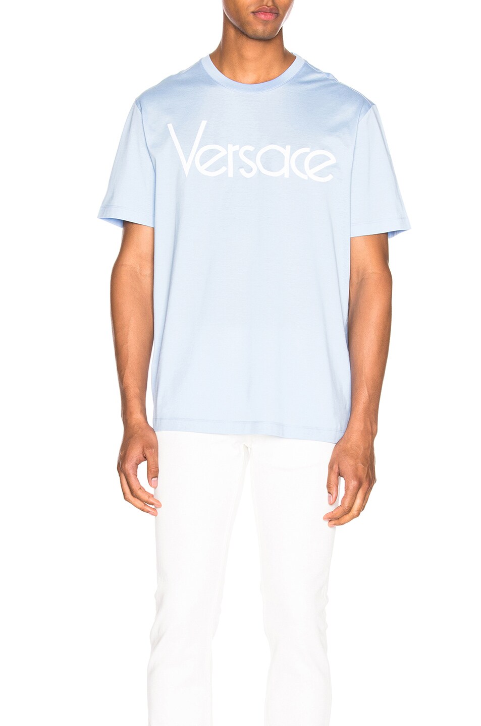 Image 1 of VERSACE '89 Logo Tee in Sky Blue