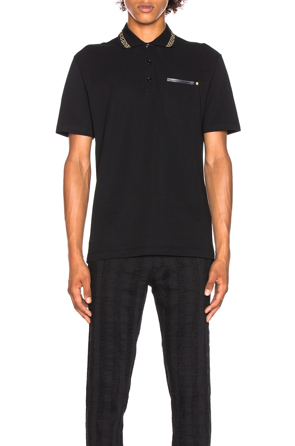 Image 1 of VERSACE Polo in Black & White