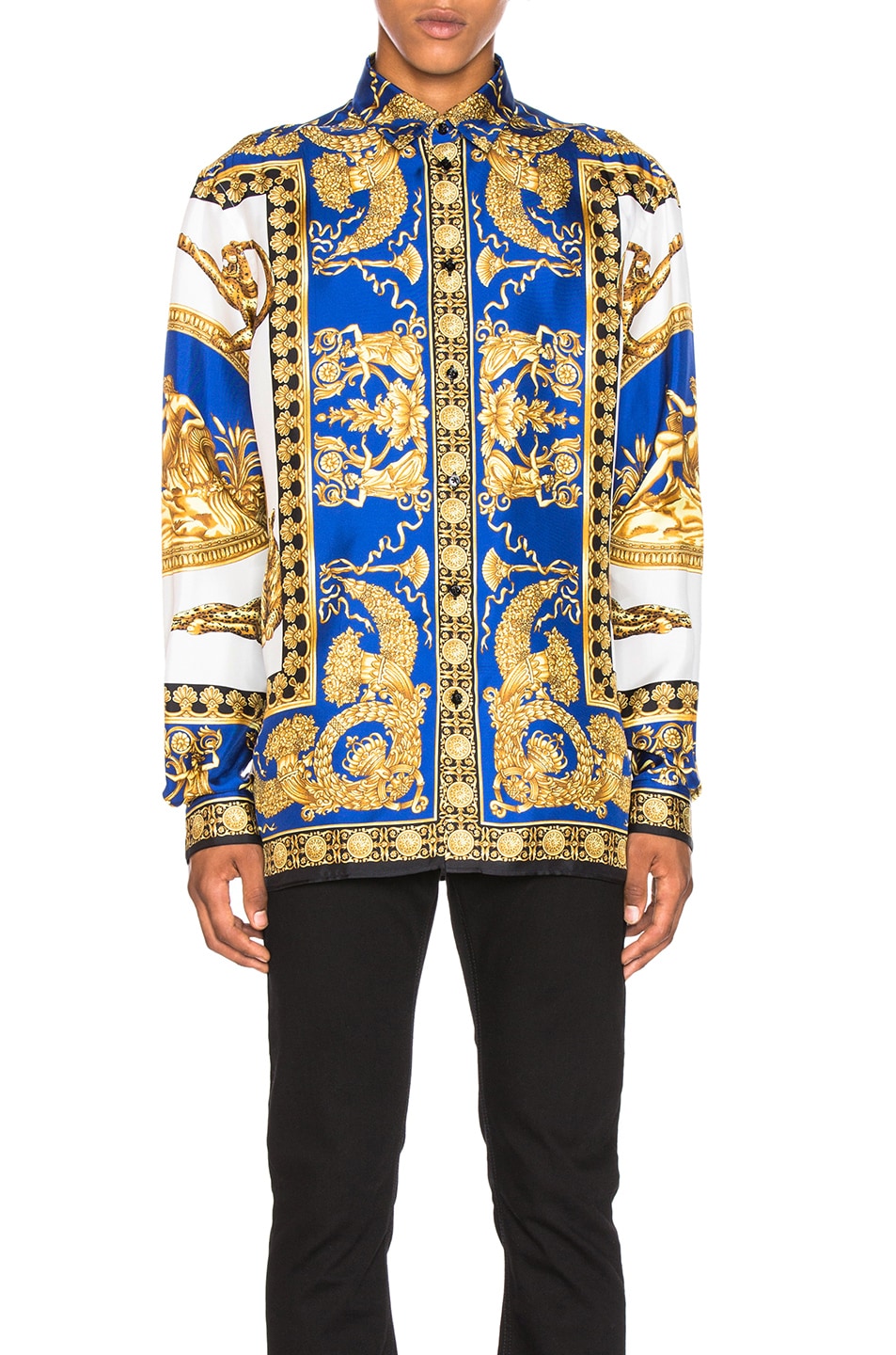 Image 1 of VERSACE Shirt in Blue & Gold