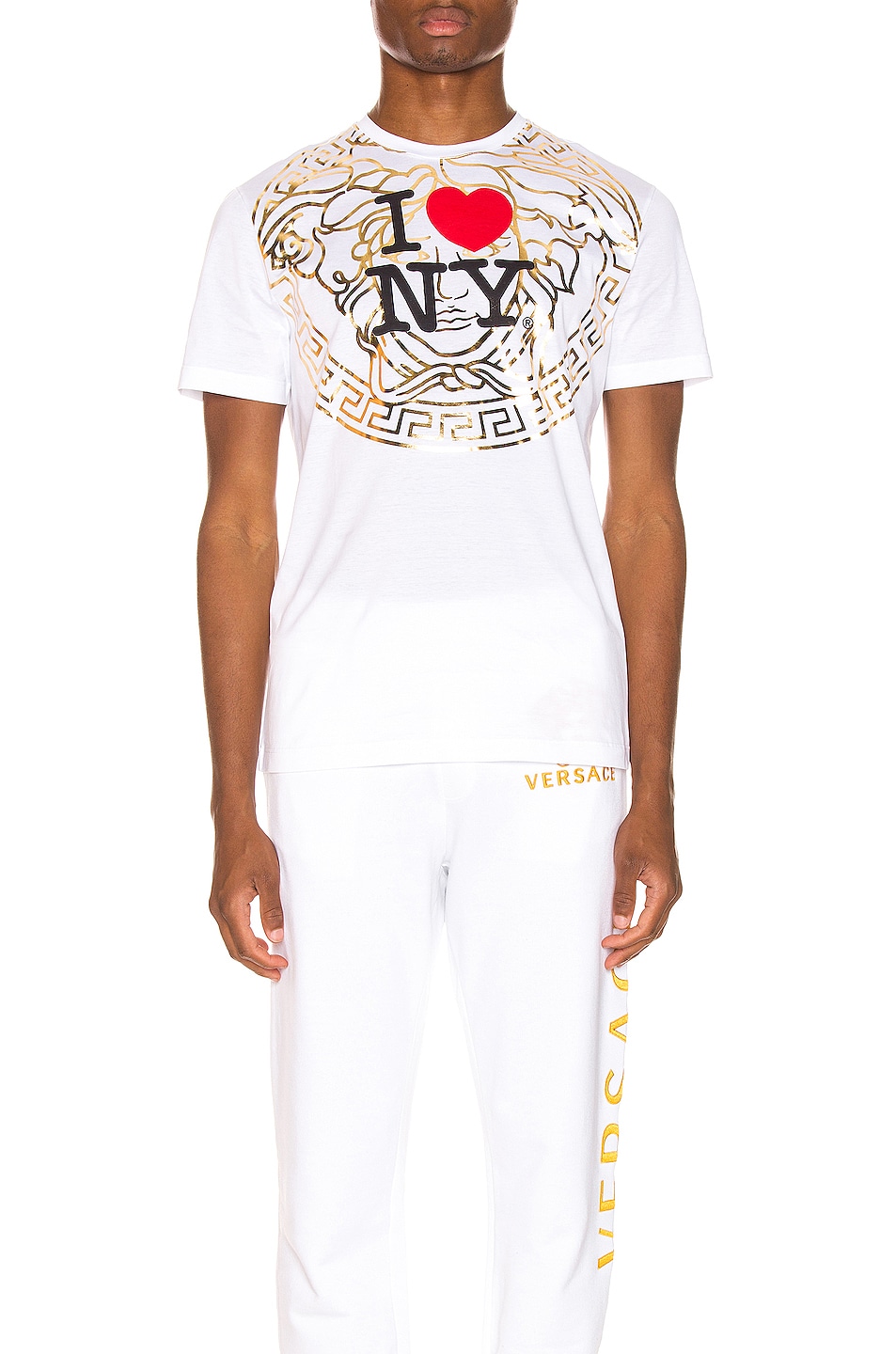 Image 1 of VERSACE Graphic Tee in White