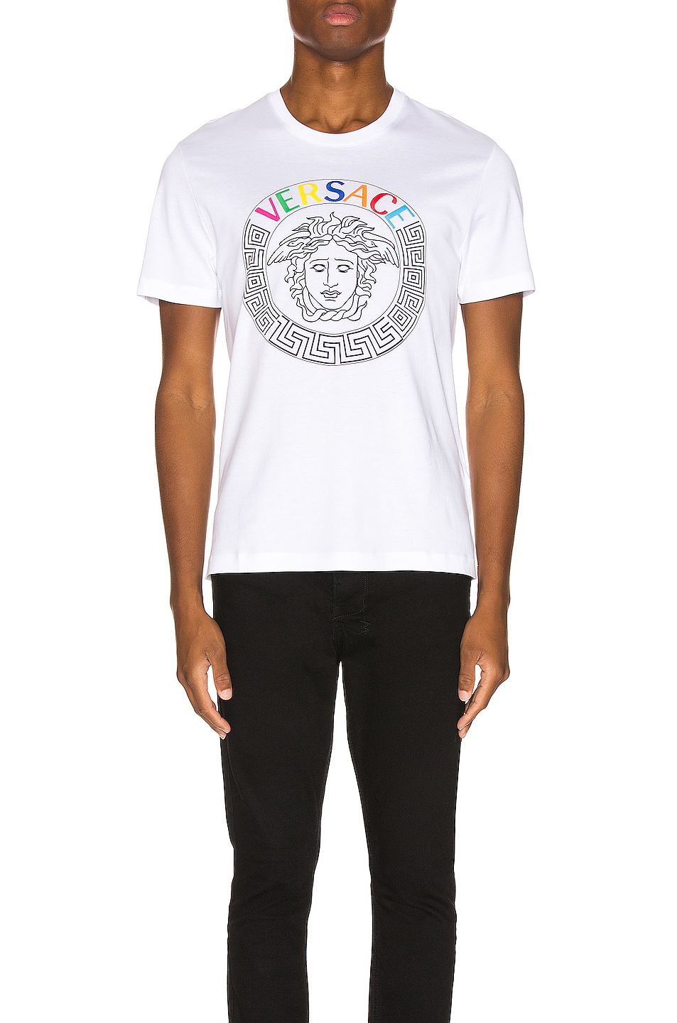 Image 1 of VERSACE Logo Tee in White