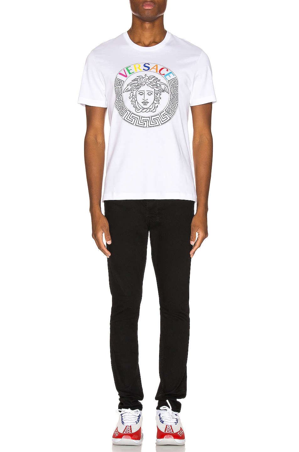 Image 1 of VERSACE Logo Tee in White