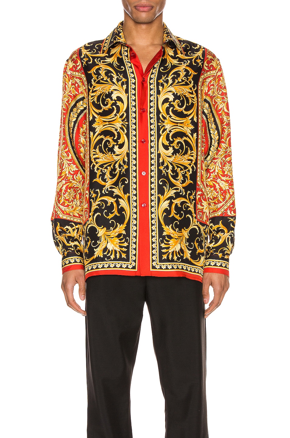 Image 1 of VERSACE Long Sleeve Shirt in Red Print