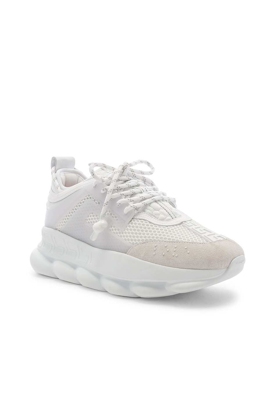 Image 1 of VERSACE Chain Reaction Sneakers in White