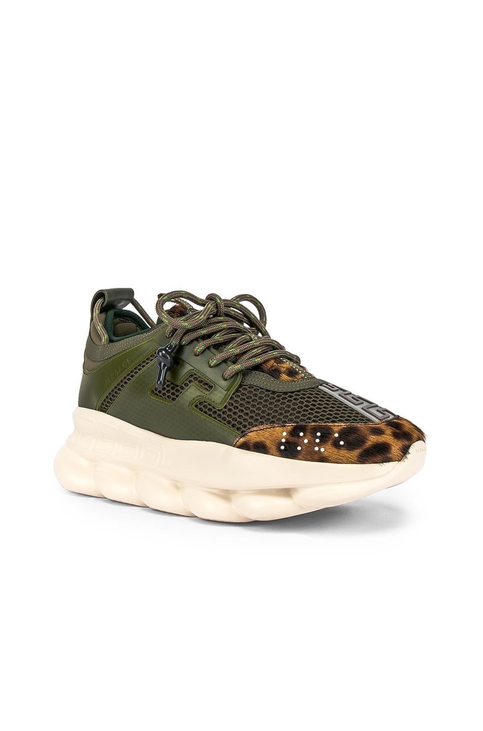 Image 1 of VERSACE Chain Reaction Sneakers in Green