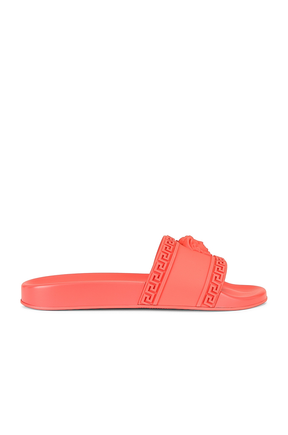 Image 1 of VERSACE Slides in Bright Coral