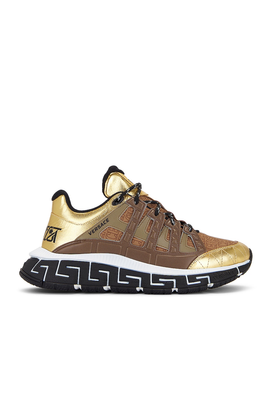Image 1 of VERSACE Sneaker in Gold, Brown & Beige