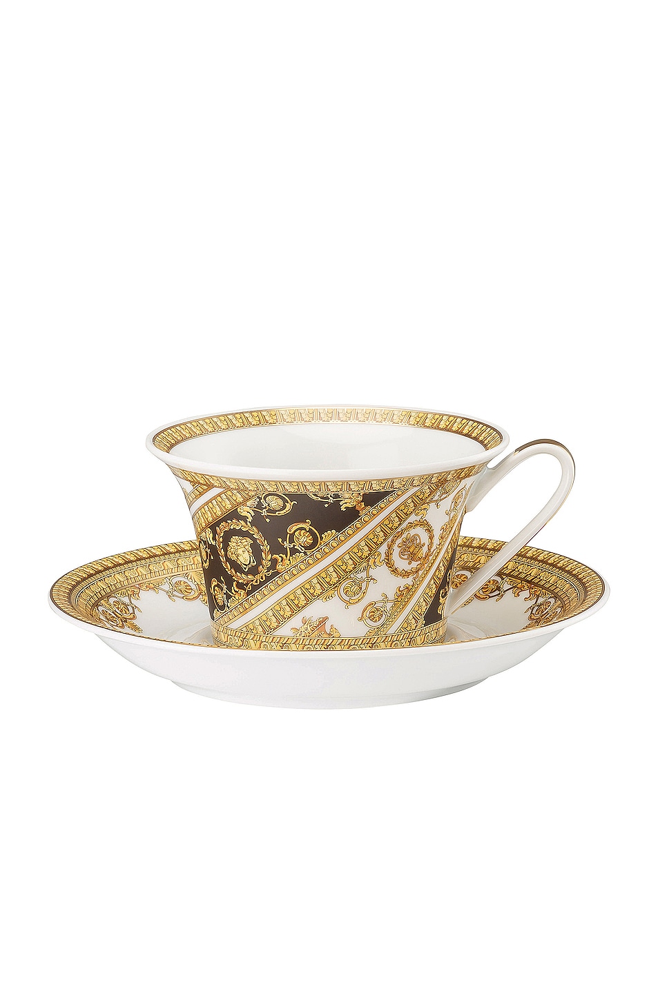 Image 1 of VERSACE I Love Baroque Tea Cup & Saucer in White