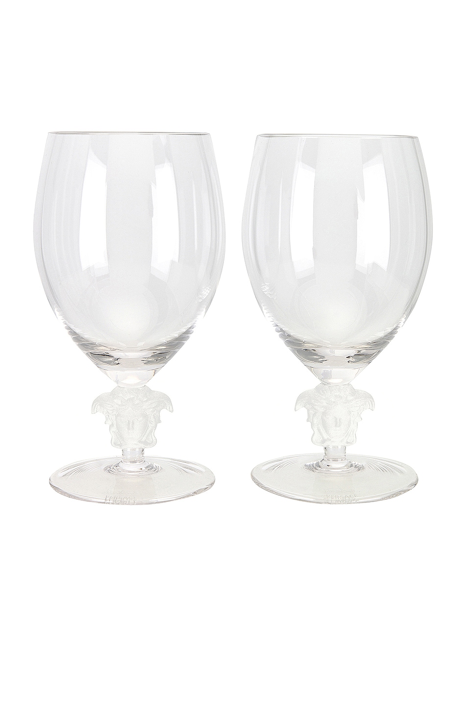 Image 1 of VERSACE Medusa Lumiere Set of Two Red Wine Glasses in Clear