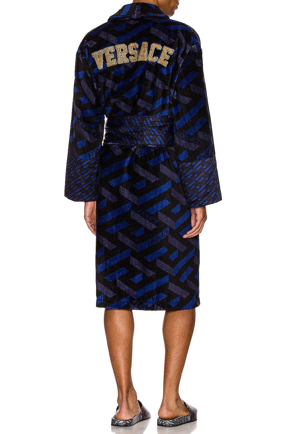 all black versace robe