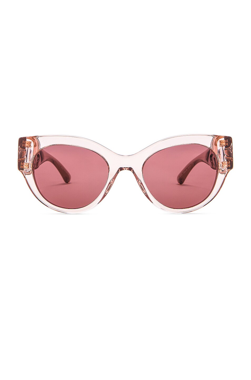 Image 1 of VERSACE Medusa Chain Sunglasses in Transparent Pink