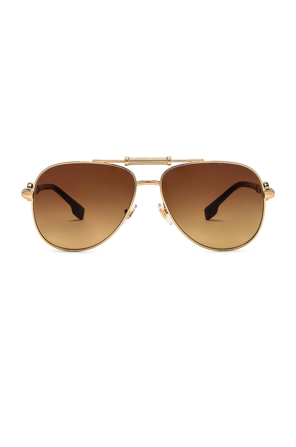 Image 1 of VERSACE Medusapolis Aviator Sunglasses in Gold & Brown Gradient