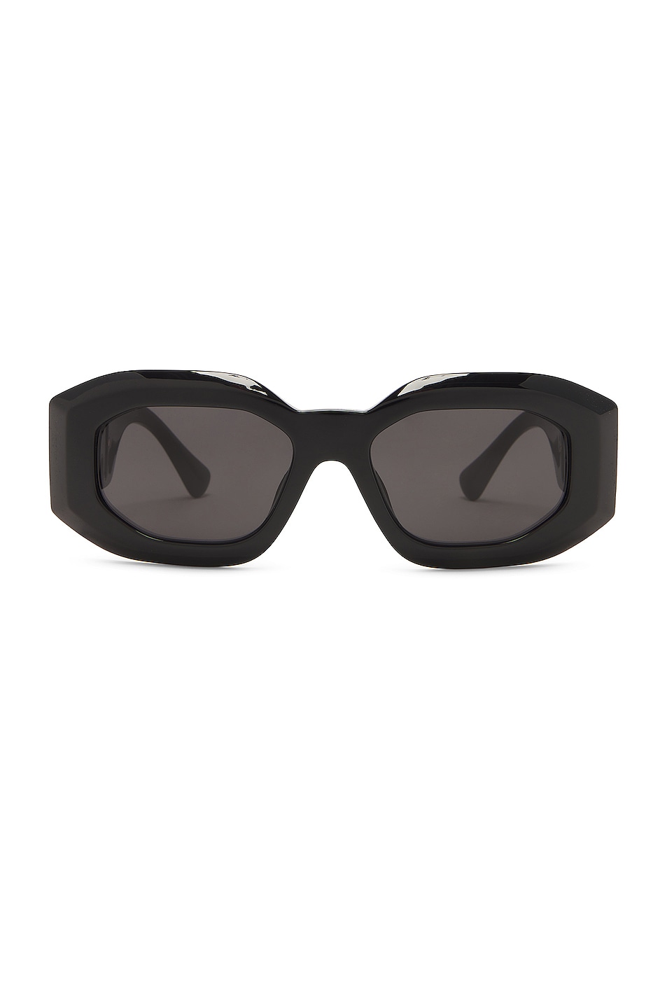 Medusa Rectangle Sunglasses in Black