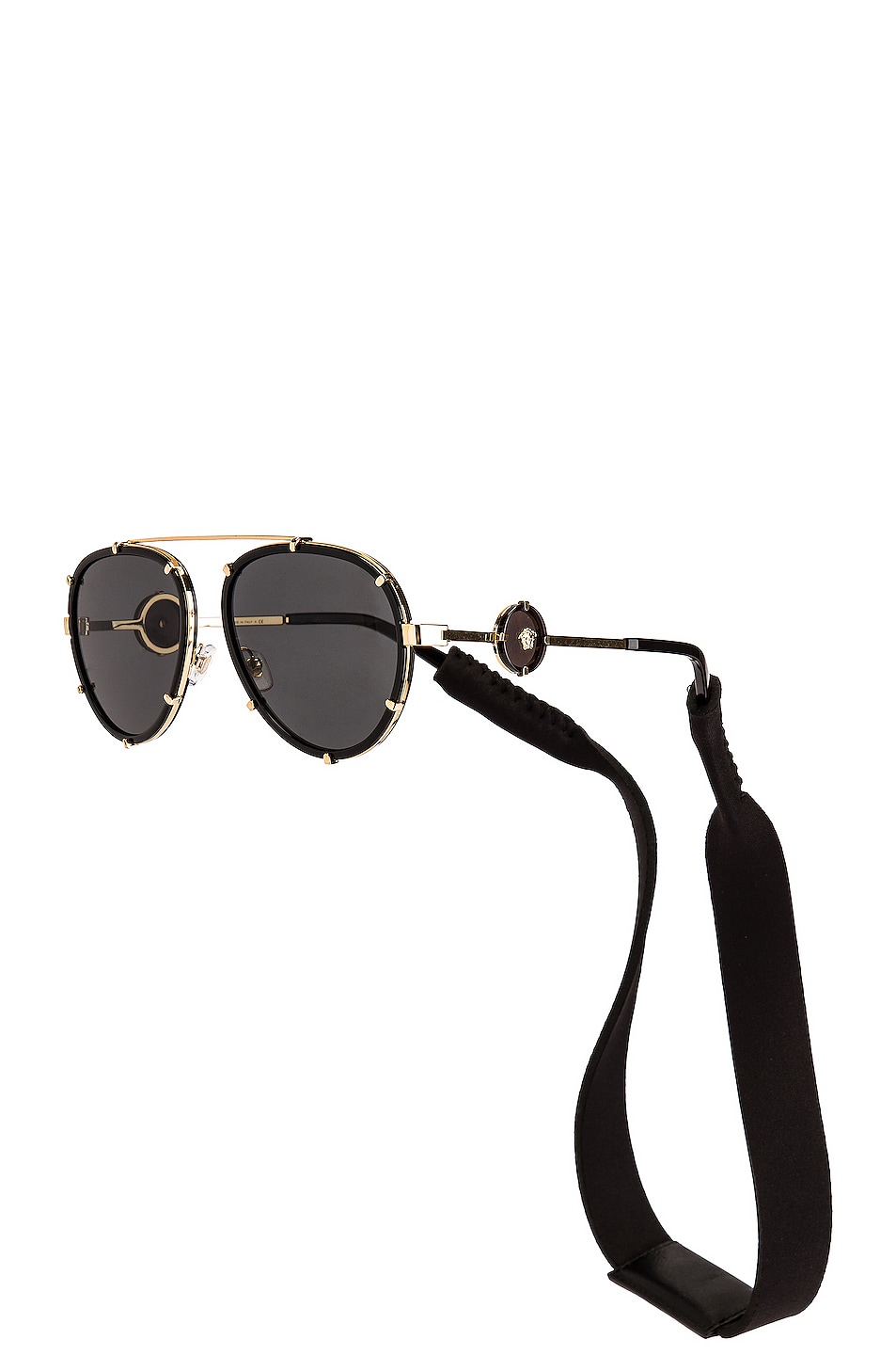 Image 1 of VERSACE Vintage Icon Pilot Clip-On Sunglasses in Black