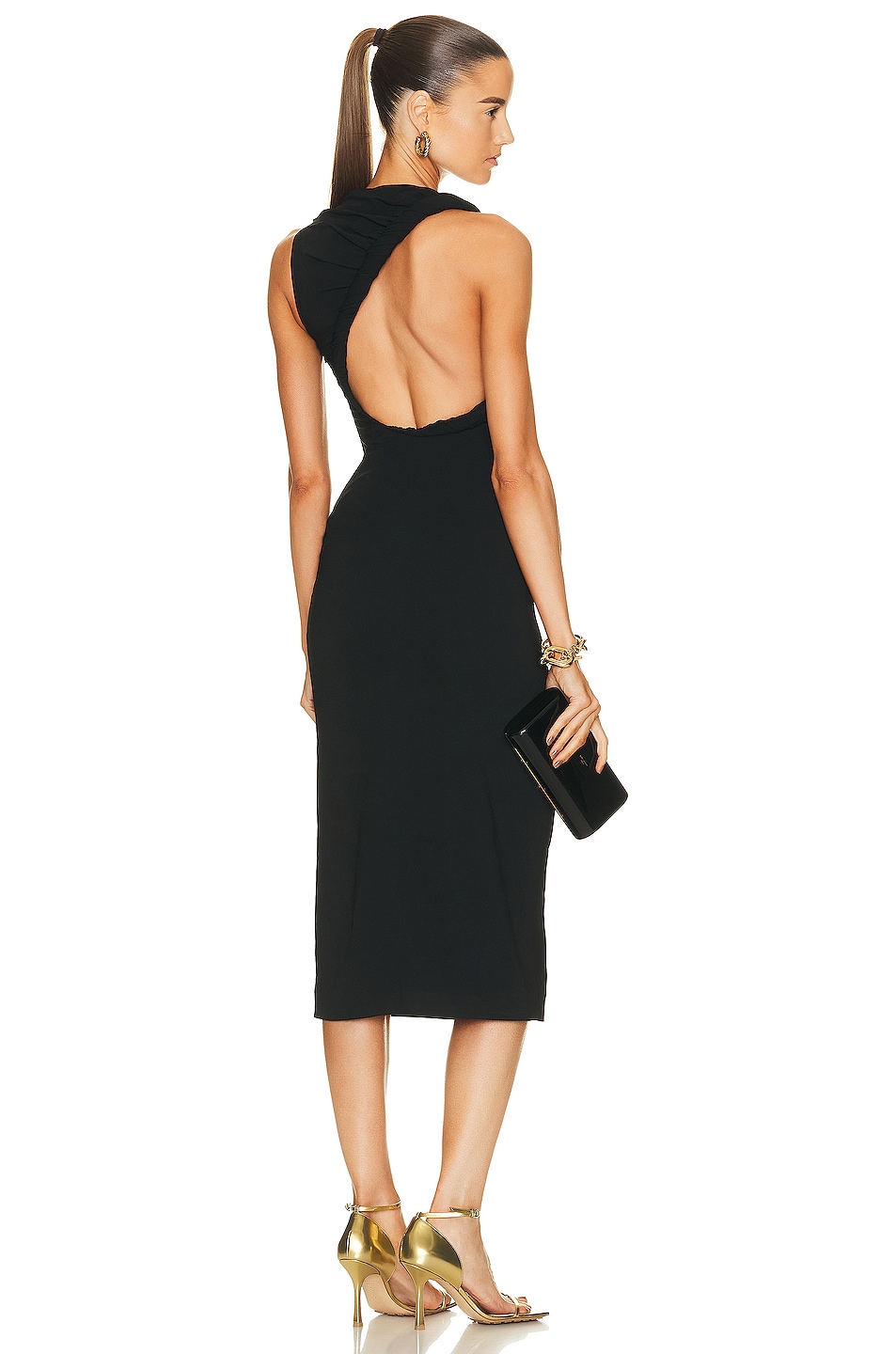 Image 1 of VERSACE Sable Dress in Nero