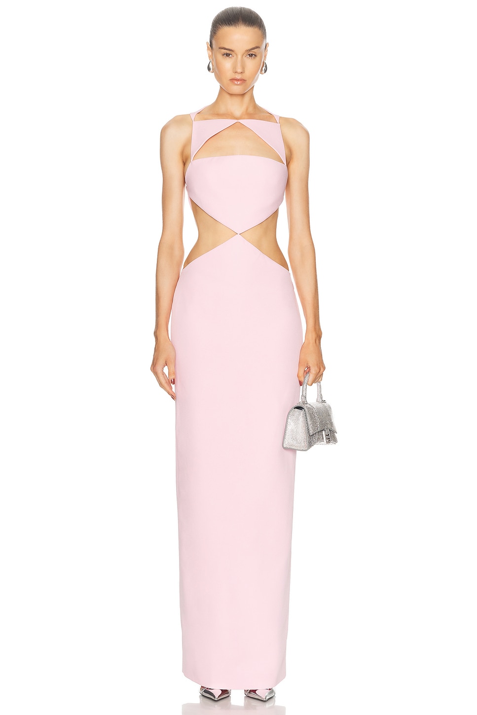 Image 1 of VERSACE Cut Out Gown in Pastel Pink