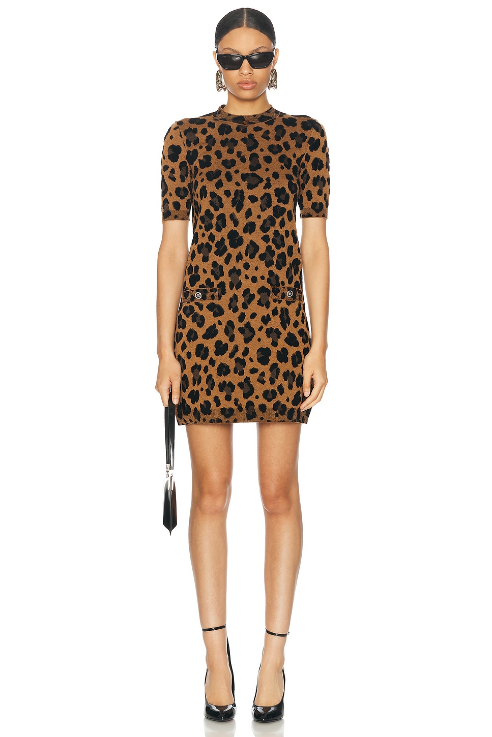 Image 1 of VERSACE Mini Dress in Chestnut