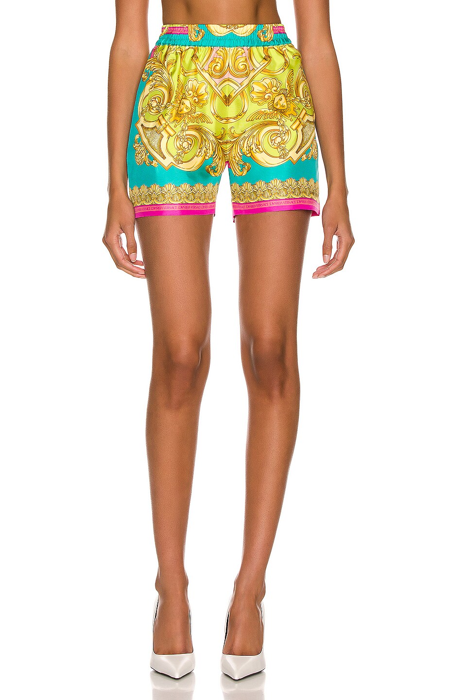 Image 1 of VERSACE Heritage Tailored Short in Mauvelous & Citron