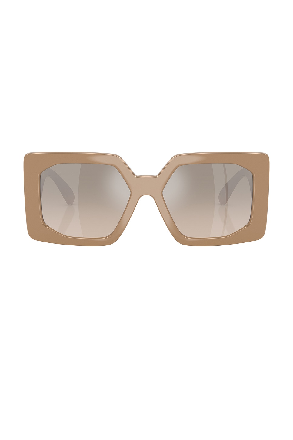 Shop Versace Oversized Square Sunglasses In Beige