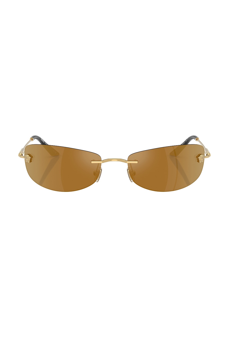 Rectangular Sunglasses in Metallic Gold