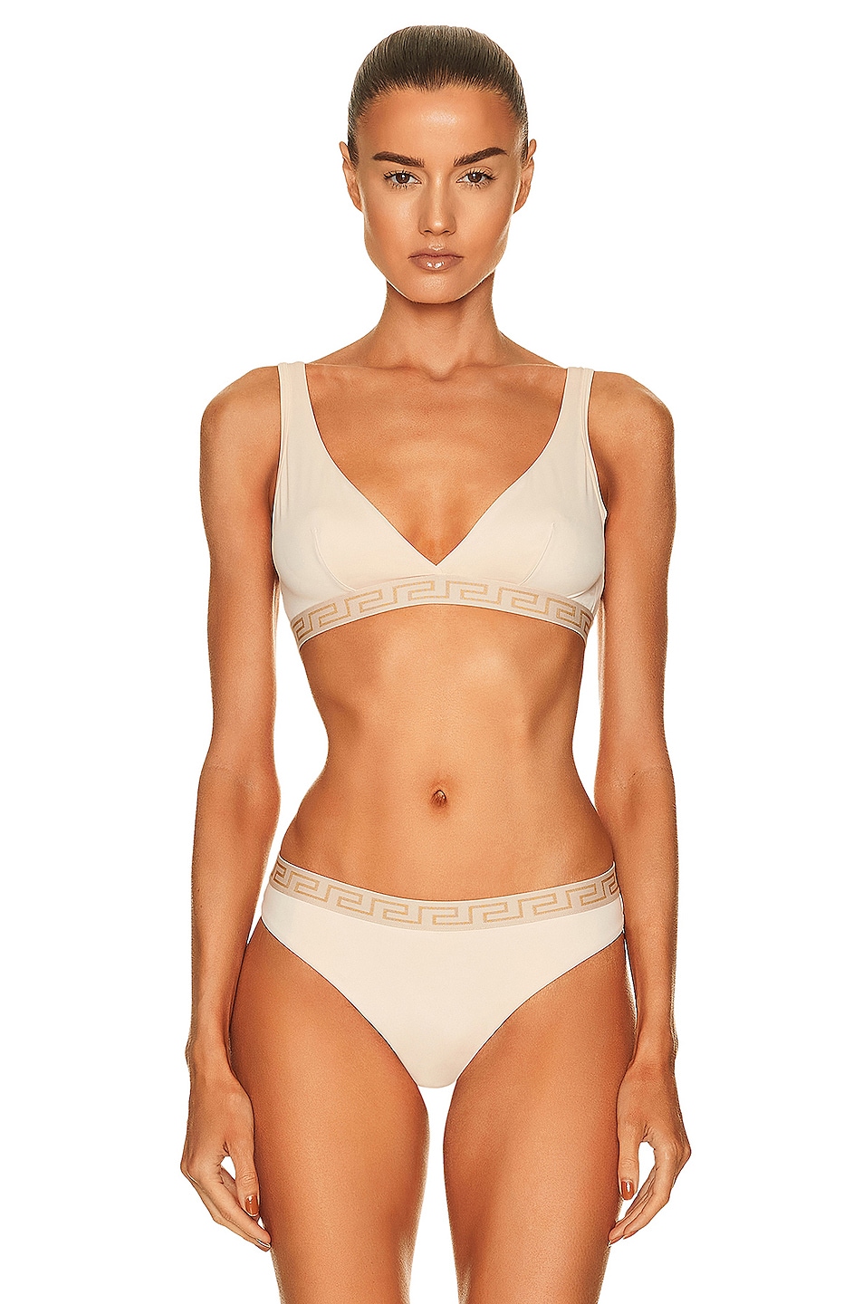 Image 1 of VERSACE Iconic Thick Strap Bra in Nude