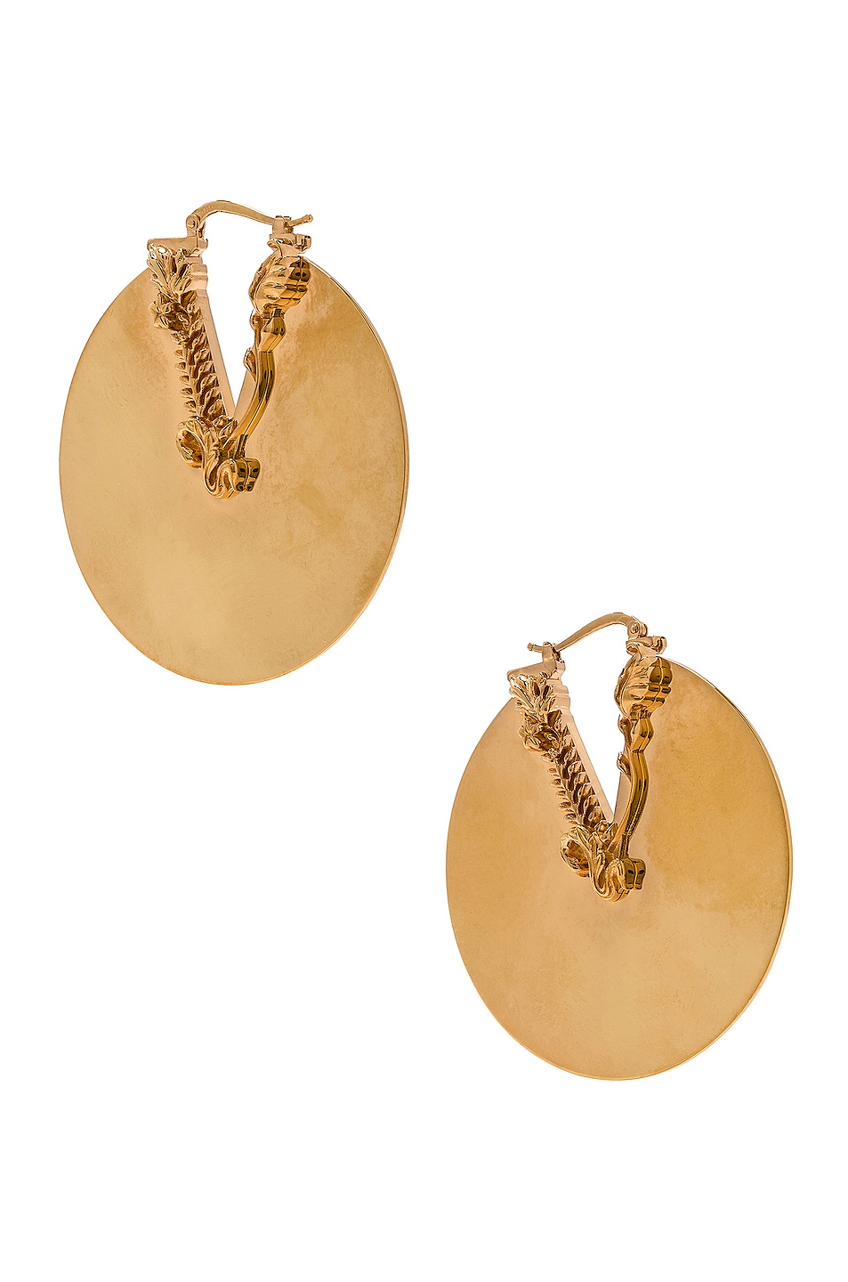 Image 1 of VERSACE V Statement Earrings in Oro